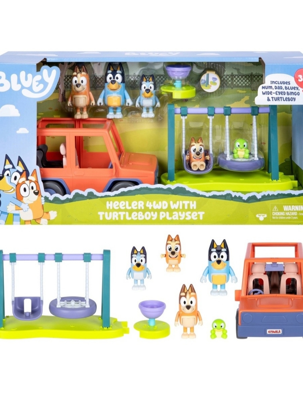 Bluey Heeler 4WD with Turtle Playset New in Box
Bluey Playset, Condition New.